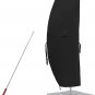 600D Patio Umbrella Parasol Cover Waterproof Outdoor Anti-Uv Protective Cover wi