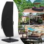 600D Patio Umbrella Parasol Cover Waterproof Outdoor Anti-Uv Protective Cover wi
