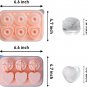 Ice Cube Tray, Reusable Silicone Rose & Heart Shape Ice Ball Maker Mold, Large I