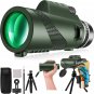 80X100 HD Monocular Telescope with Smartphone - High Power Monocular with Adapte