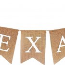 Burlap Texas Banner for Texas Themed Party Supplies - Jute Texas Lone Star State