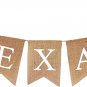 Burlap Texas Banner for Texas Themed Party Supplies - Jute Texas Lone Star State