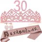 30Th Birthday Gifts for Her,30 & Fabulous Sash,30Th Bday Tiara,30Th Birthday Cro