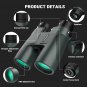 10X42 Binoculars for Adults, High Power Waterproof Binoculars with Low Light Vis