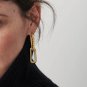 18K Gold Plated Hoop Earrings Convertible Twisted Rope Chain Link Earrings for W
