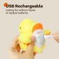 Cat Toys Rechargeable Flapping Duck 4" with Silvervine Catnip, Lifelike Quack Ch