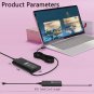 Dell 130W Laptop Charger USB C for Dell Latitude 7210 7310 7410 9410 9510 5520 X
