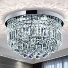 Saint Mossi Modern K9 Crystal Raindrop Chandelier Lighting Flush Mount LED Ceili