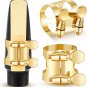 2 Pcs Alto Sax Ligature Alto Saxophone Ligature Gold Alto Saxophone Mouthpiece L