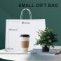 Paper Gift Bags 16X6X12'' 50Pcs White Paper Bags with Handles Bulk, Large Kraft