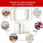 Clear Make up Toiletry Makeup Organizer Bag for Women Portable Cosmetic Purse Po
