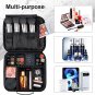 Versatile Makeup Bag Organizer, Portable Travel Makeup Case with 3 Extra Makeup