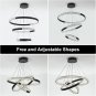 3-Rings D31.5ââ Modern Crystal LED Chandelier Black Dimmable Circular Pendant Li