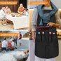Large BBQ Grilling Apron, Cooking Apron for Men with Pockets & Slit Hem, Kitchen