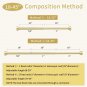 Curtain Rod with 2Pcs Curtain Holdbacks, Gold Curtain Rod for Windows 28 to 48