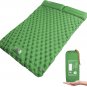 Double Camping Sleeping Pad, Inflatable Sleeping Mat with Pillow for 2 Person, B