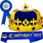 4Th Birthday Gifts for Boys,4Th Birthday Hat Boys,4Th Birthday King,4 Birthday C