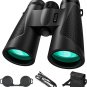 12X42 Binoculars for Adults High Powered Compact HD Binoculars with BAK4 Prism F