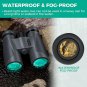 12X42 Binoculars for Adults High Powered Compact HD Binoculars with BAK4 Prism F
