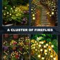 10 LED Solar Powered Firefly Lights Outdoor Waterproof, Solar Garden Lights Deco