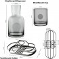 Glass Mouthwash Dispenser, 25 OZ Mouthwash Bottle with Stainless Steel Toothbrus