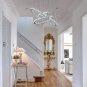 KKMYWAN Modern Crystal Chandelier Dimmable 3 Ring LED Chandelier round Pendant L