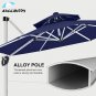 9FT Cantilever Patio Umbrella Double Top round Umbrella Outdoor Offset Umbrella
