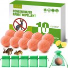Rabbit Repellent Outdoor, 10 Pack Natural Peppermint Oil Rabbit Away Repellent P