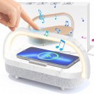 LED Night Light, Bedside Lamp with Wireless Charger,4 in 1 Touch Charger Lamp, P