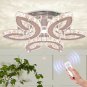 21.7'' Crystal Chandelier Modern Flush Mount Ceiling Light Fixture LED Crystal C