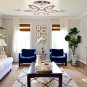 21.7'' Crystal Chandelier Modern Flush Mount Ceiling Light Fixture LED Crystal C
