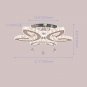 21.7'' Crystal Chandelier Modern Flush Mount Ceiling Light Fixture LED Crystal C