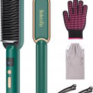 Hair Straightener Brush - Fast Heating Ceramic Hair Straightener Comb & Iron wit