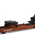 Magnetic Wood Rowing Machine for Home Use with 16 Levels Adjustable Resistance,