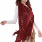 Paislie Women'S Maroon Stole, Knitted Stoles and Scarves for Women, Evening Wrap