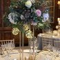 Pack of 2 24 Inch Tall Wedding Flower Vase Metal Flower Stand Gold Display Colum