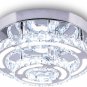 Modern LED Chandelier Crystal Flush Mount Ceiling Light Fixture 9.8" Mini Chande