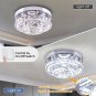 Modern LED Chandelier Crystal Flush Mount Ceiling Light Fixture 9.8" Mini Chande