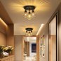 Semi Flush Mount Ceiling Light Fixture,3-Lights Boho Light Fixture Ceiling Mount