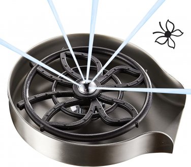 DOILIESE Glass Rinser for Kitchen Sink, Stainless Steel Cup Rinser with High Pre