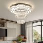 Finktonglan 22.5'' Modern Crystal Chandeliers LED Chandelier Ceiling Lamp 3 Colo