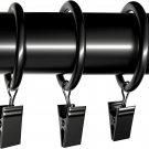 20Pcs Rustproof Drapery Matte Stainless Steel Metal Curtain Rings with Clips 2 I