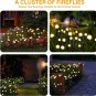 4 Pack Solar Garden Lights, New Upgraded 8 LED Firefly Lights Solar Outdoor Wate