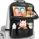 Leather Car Organizer with Tablet Tray,9 Storage Pockets Car Organizer Backseat