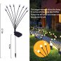 8 LED Solar Garden Lights,4 Pack Solar Firefly Swaying Lights Sway by Wind,Solar