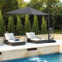 10Ft Offset Hanging Patio Umbrella Cantilever Umbrella Outdoor Market Umbrella w