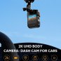 WD7 2K Body Camera, GPS 256G Body Worn Camera, Built-In 4600MAH Battery for 16H