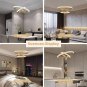 Modern Led Chandeliers, Led Rings Chandelier, Crystal Rings Pendant Lights Gold