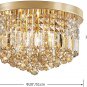 Saint Mossi 22002 Modern K9 Crystal Raindrop Chandelier Lighting, Flush Mount, P