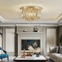 Saint Mossi 22002 Modern K9 Crystal Raindrop Chandelier Lighting, Flush Mount, P